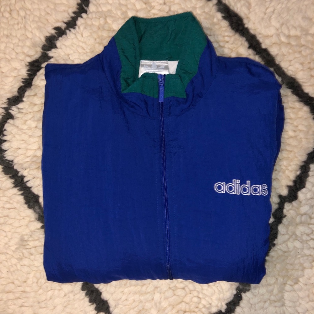 VINTAGE 90s Adidas Colorblock Windbreaker